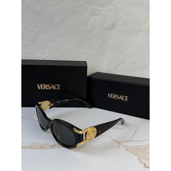 NEW Versace VE4503D Medusa Havana Brown Cat Eye Sunglasses main image 4